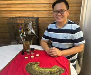 Alex Tarot with Pet Bird